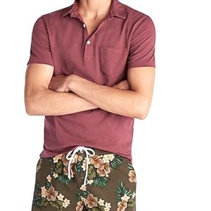 J Crew Garment Dyed Slub Polo